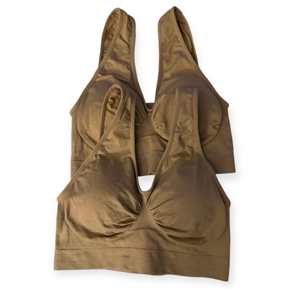 RHONDA SHEAR🤎 Seamless Tan Bralette Set